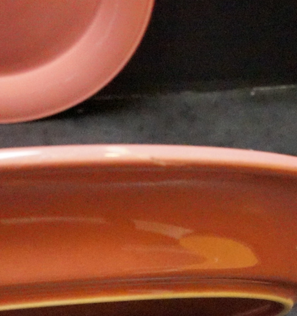 Nancy Calhoun Dark Rose Pink Solid Color Dinner Plates Pair