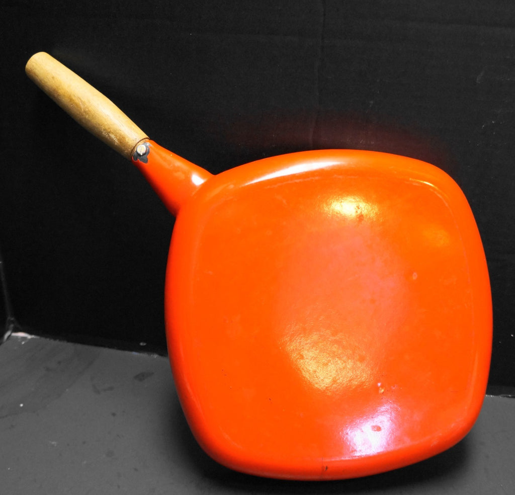 Arabia Finel Seppo Mallat Red White Enamel Square Frying Pan Used