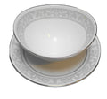Whitney Imperial China W Dalton Gravy Boat Grey Leaf Band