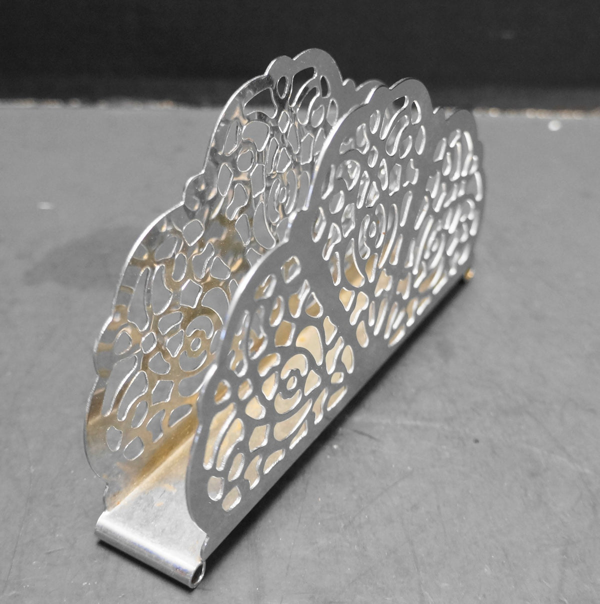 Irvin Ware Chrome Filigree Small Napkin Holder