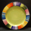 Nancy Green Serape Dinner Plate Round Green Center 11 1/4 IN
