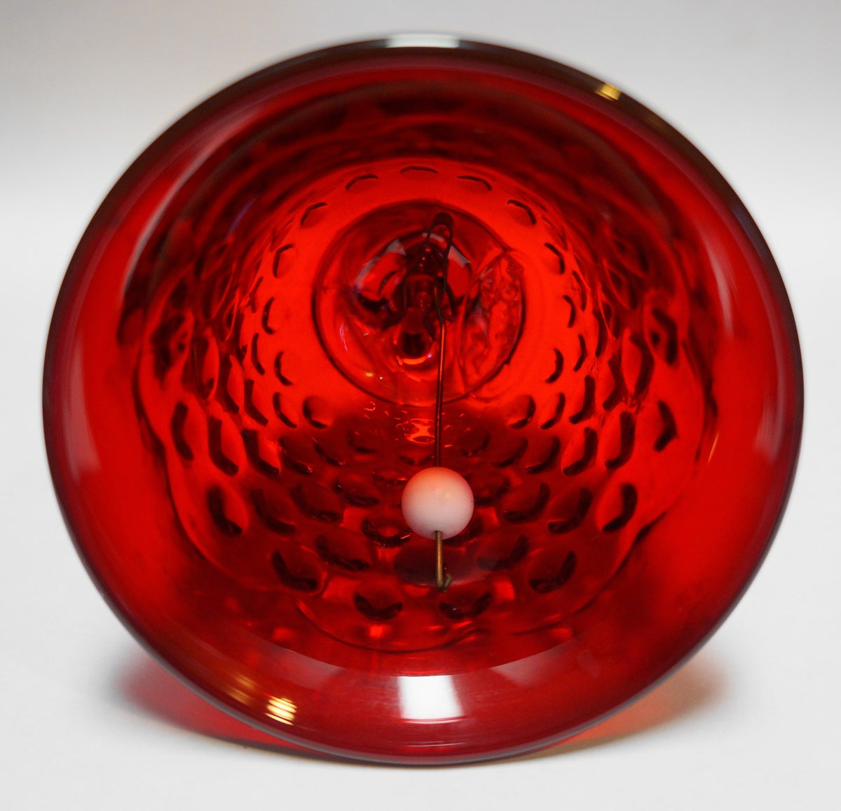 Fenton Ruby Red Hobnail Bell Signed