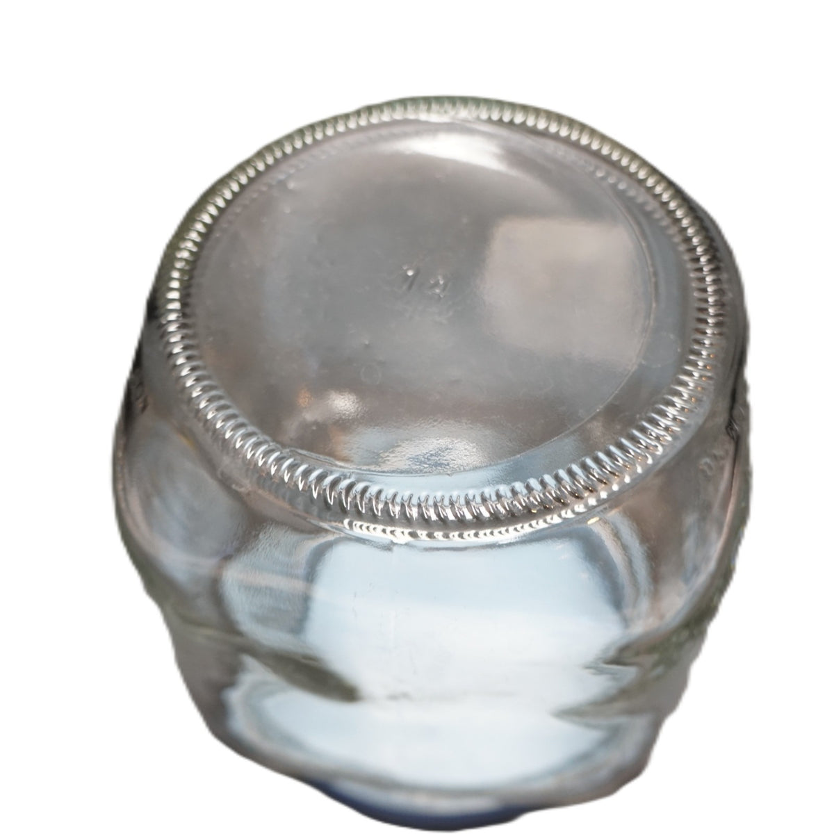 Golden Harvest Short Glass Canister 1L 1 QT Pale Blue Plastic Lid