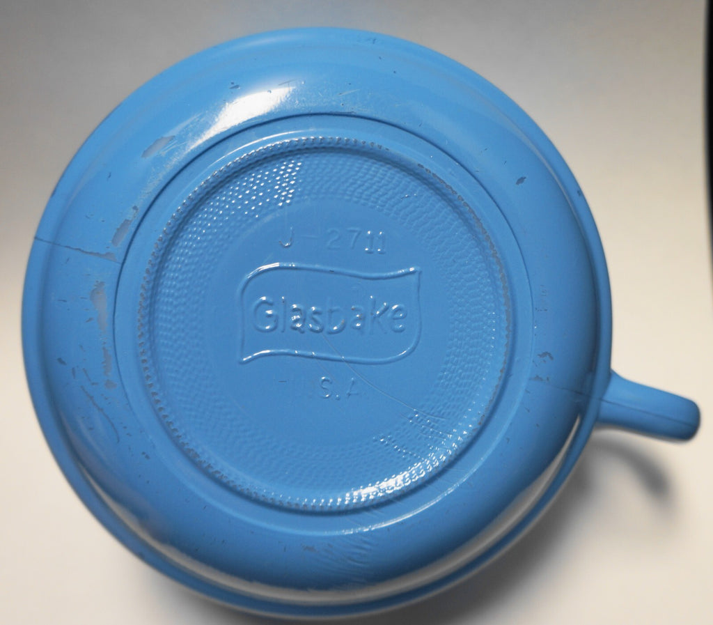Glasbake Blue Soup Mug Bowl