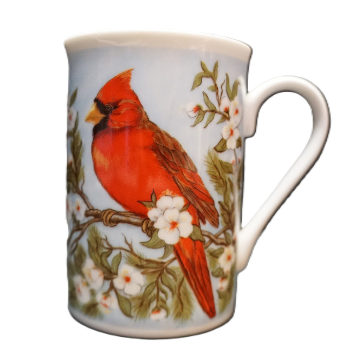 Cardinal Flowers Porcelain Mug Flowers Inc Balloons 1996 S Tuck Artist