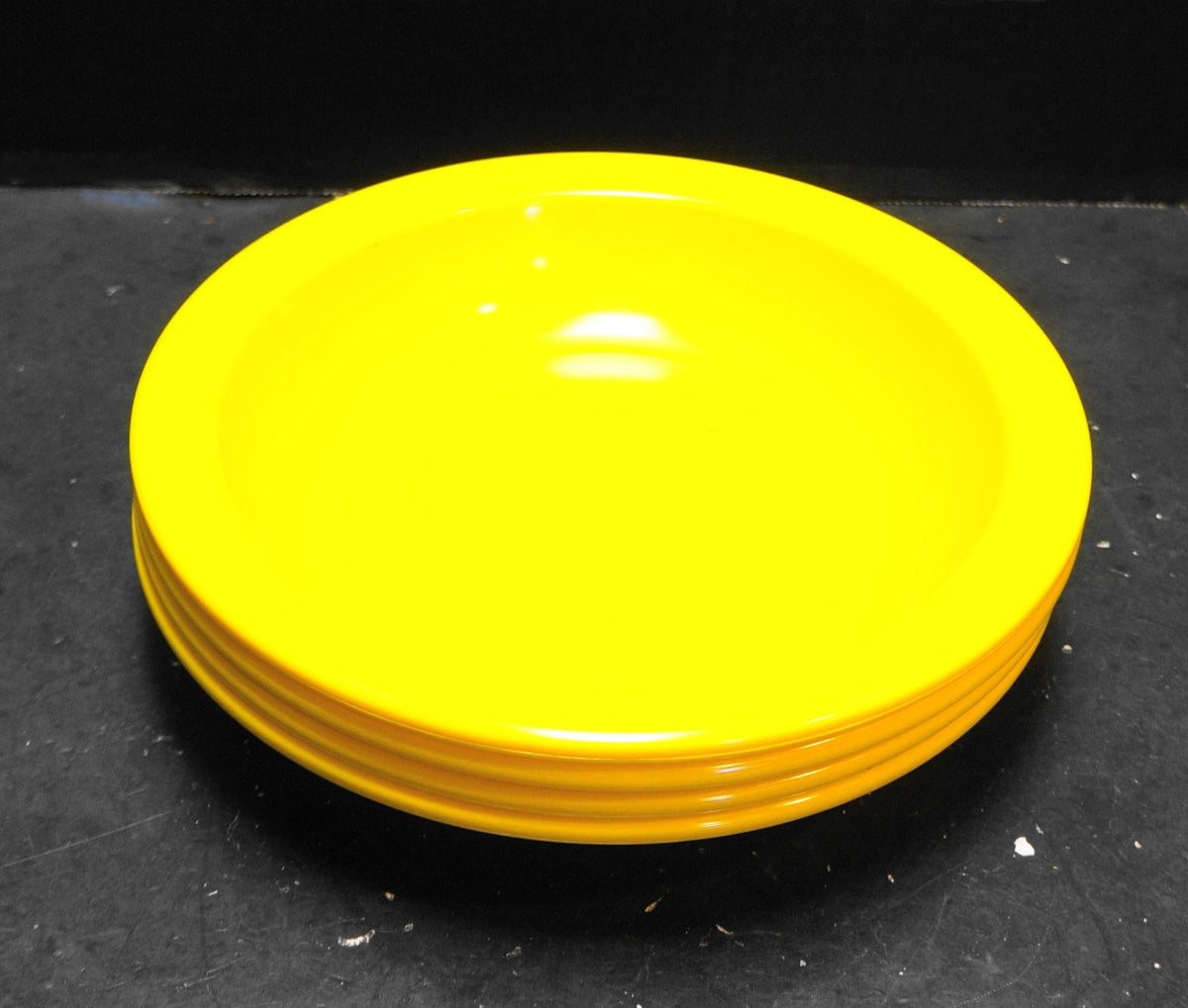 Dallas Ware Bright Yellow Rimmed Soup Cereal Bowls Set of 4