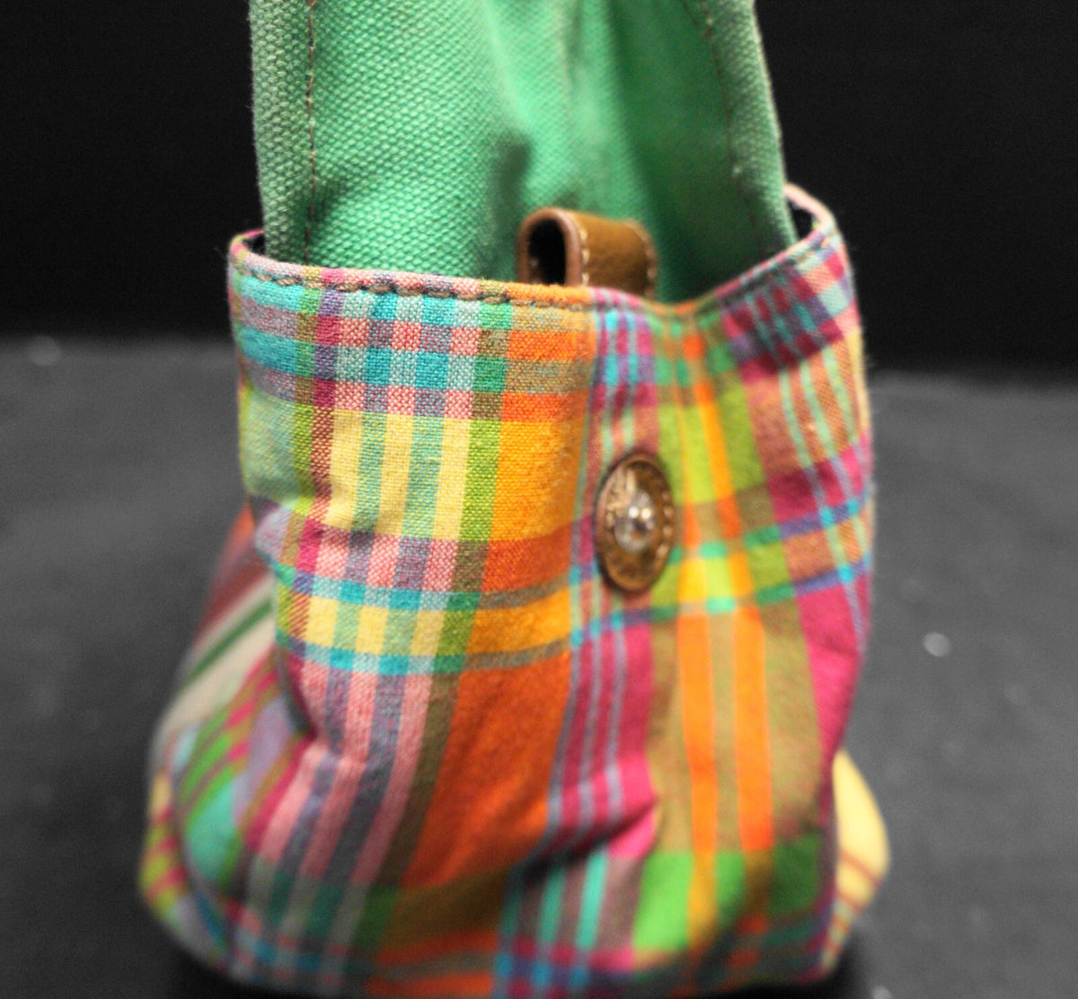 Tommy Hilfiger American Classics Plaid Small Tote Purse Green
