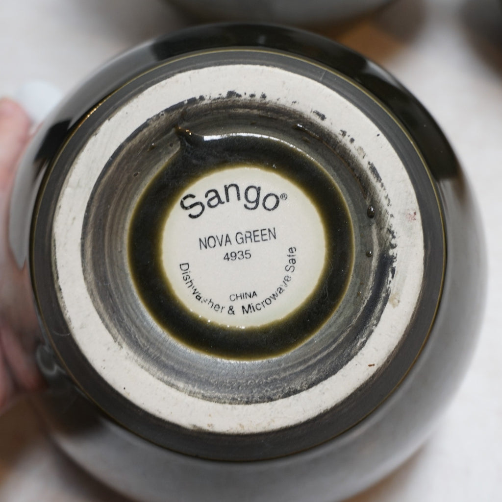 Sango Nova Green Nesting Mixing Bowls Set of 3