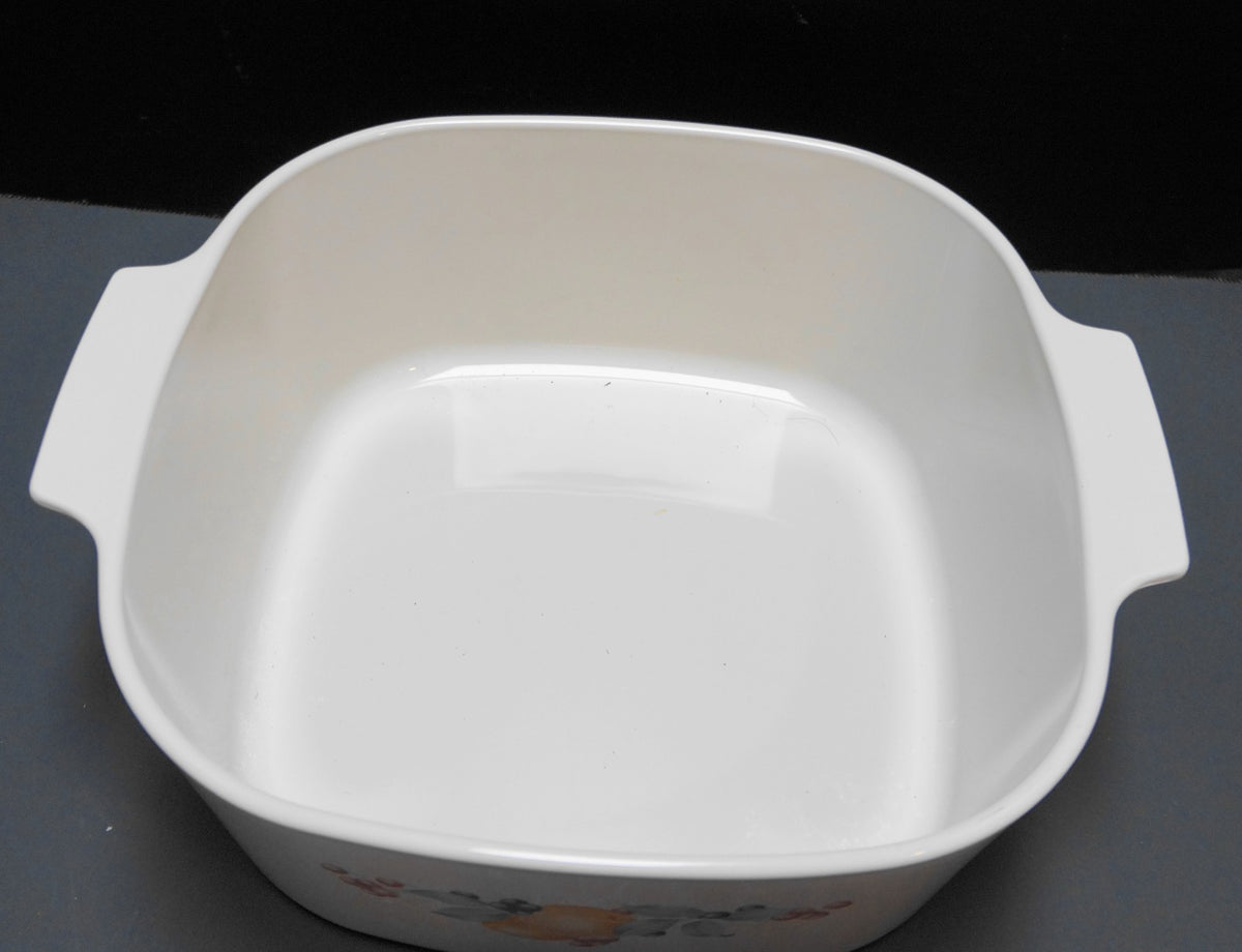 Corelle Corning Abundance 5 Qt Square Casserole Brown Glass Lid A-5-B