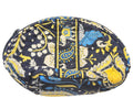 Vera Bradley Ellie Blue Makeup Cosmetic Medium Zipper Pouch With Mirror
