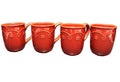 Food Network Fontinella Red Stoneware Mugs Set of 4 13 oz