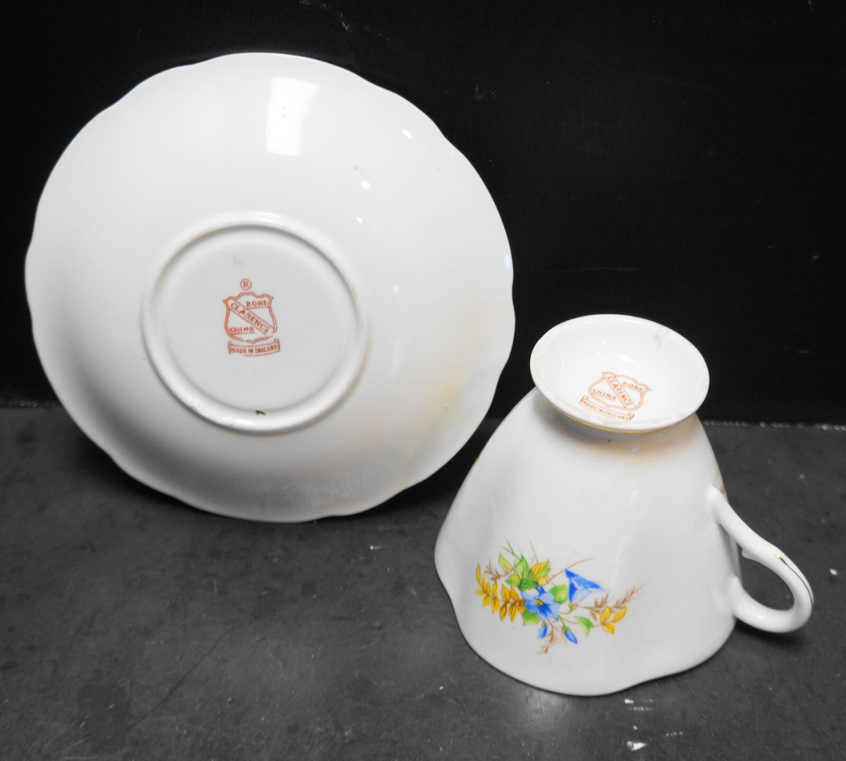 Clarence England Bone China Morning Glory Cup Saucer