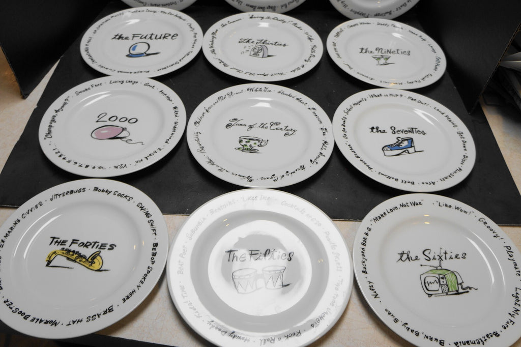 Pottery Barn Millenium The Decades Salad Plates Set of 12