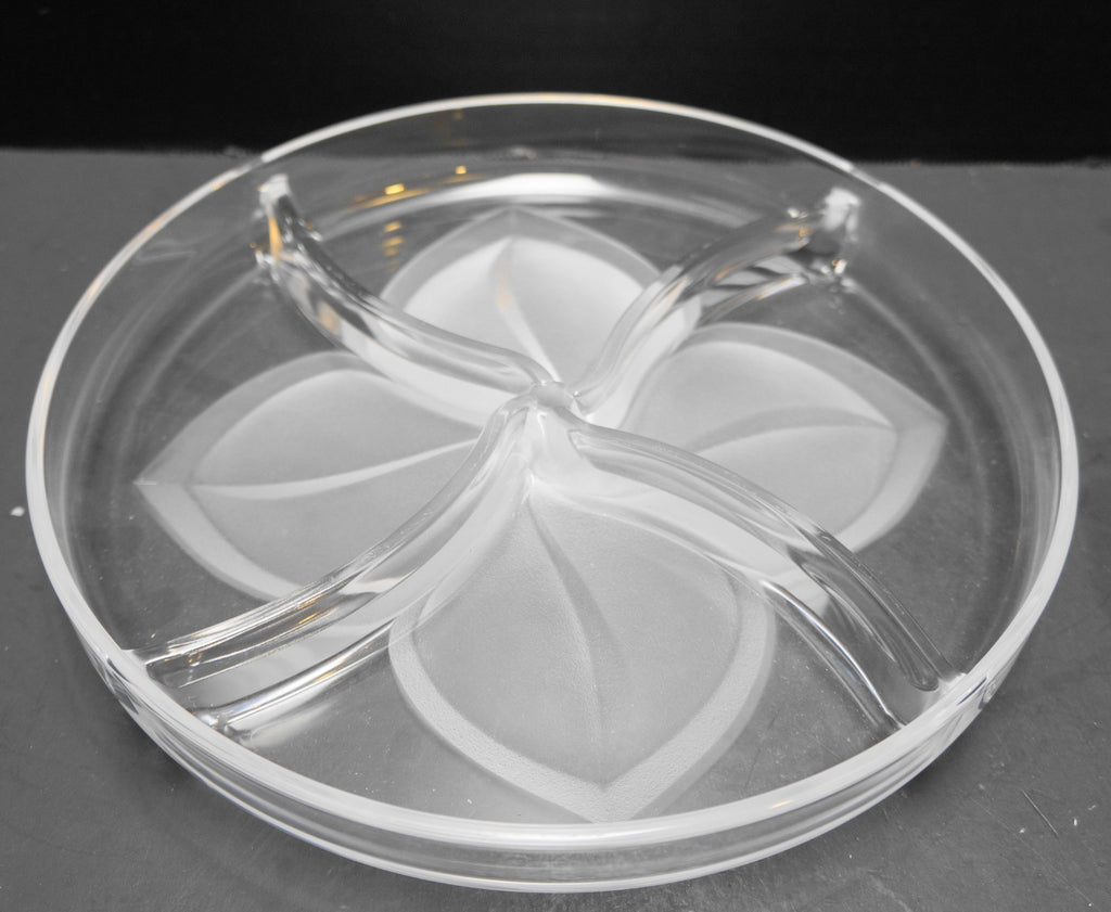 Cristal d'Arques Florence Crystal 9" Divided Relish Tray