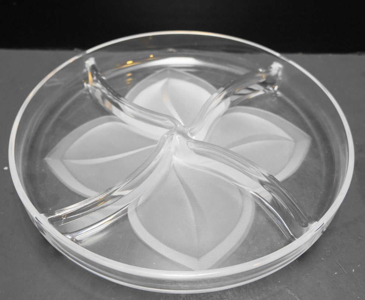 Cristal d'Arques Florence Crystal 9" Divided Relish Tray