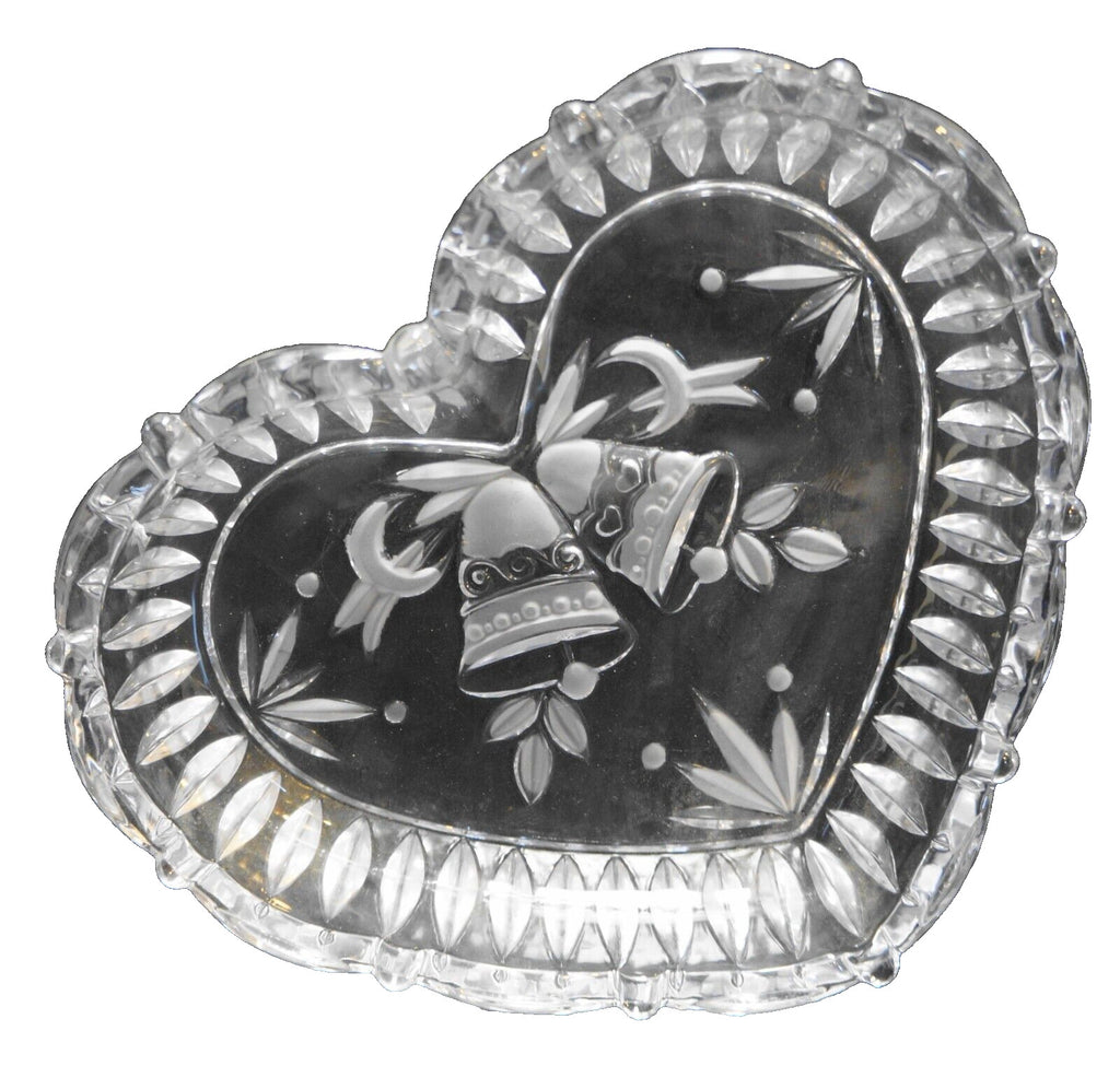 Studio Nova Crystal Heart Dish Frosted Wedding Christmas Bells