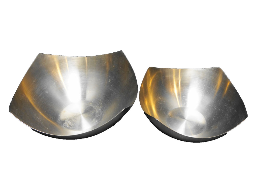 American Metalcraft Squond Stainless Steel Bowls Pair 10 3/4 IN 9 IN