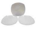 Fitz and Floyd Neveah White Bone China Square Dinner Plates Set of 3