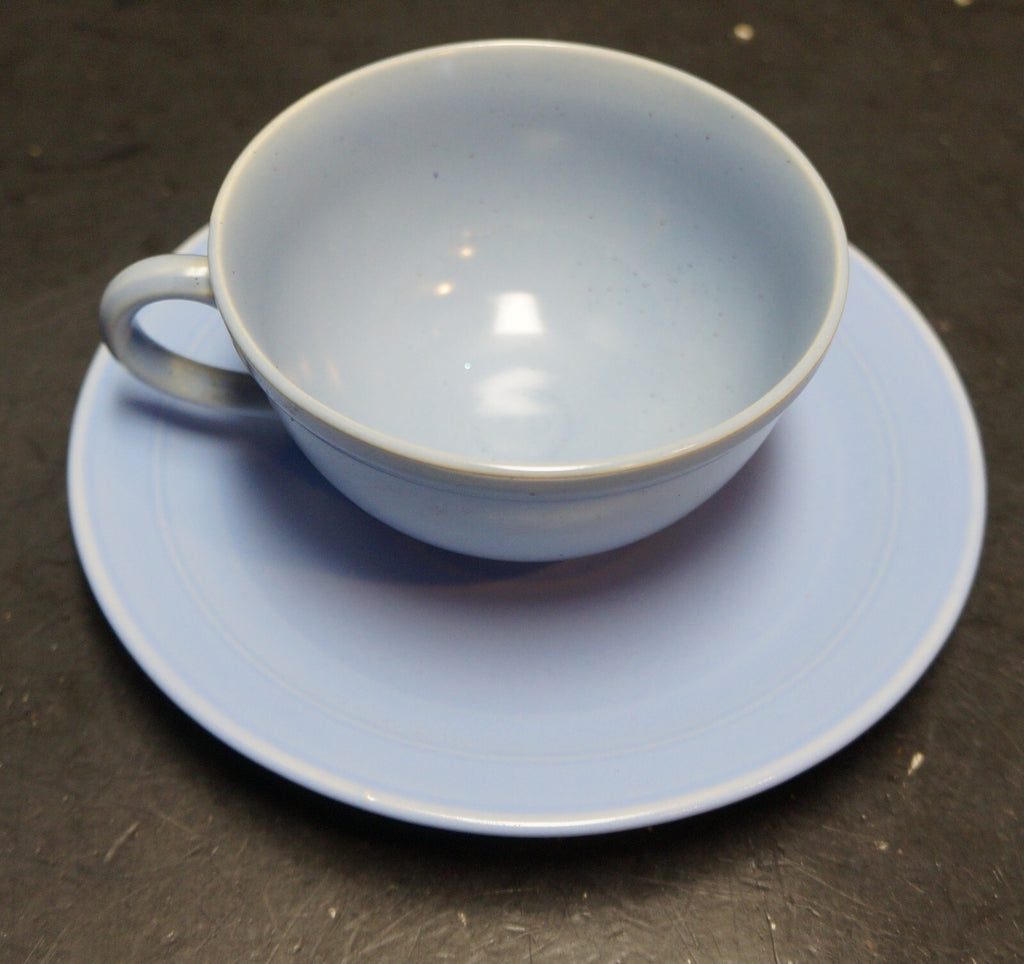 Vernon Kilns Modern California Azure Blue Cup Saucer