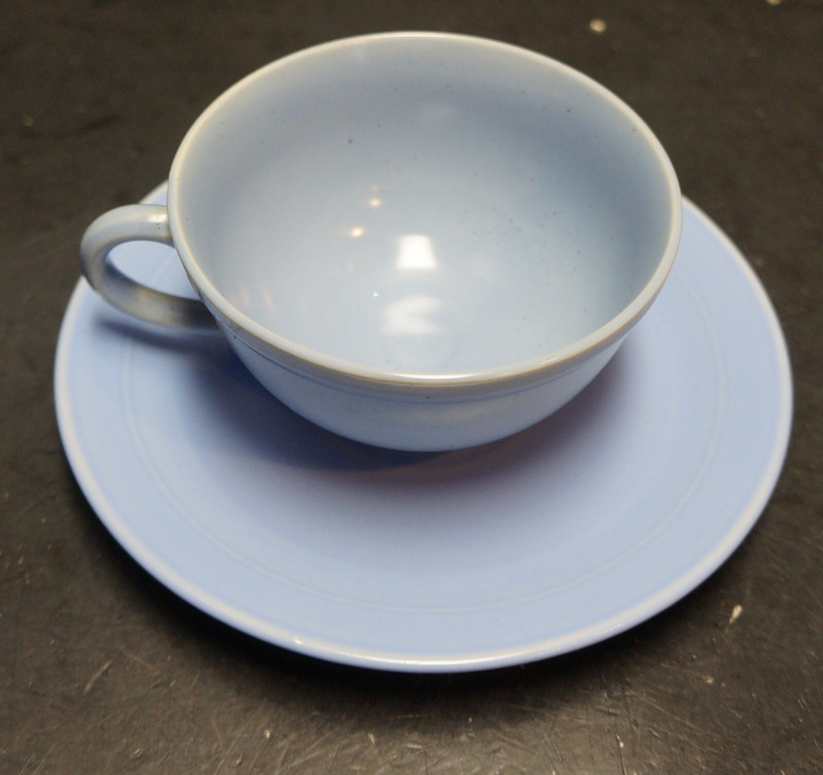 Vernon Kilns Modern California Azure Blue Cup Saucer
