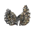Marcel Boucher Clear Crystal Rhinestone Rhodium Plated Clip Earrings