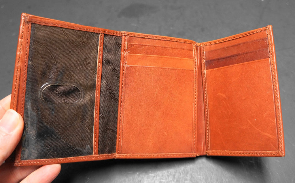 River Ridge Genuine Leather Brown Tri-Fold Wallet