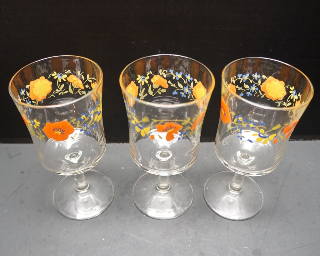 Corelle Corning Wildflower Water Goblets Set of 3