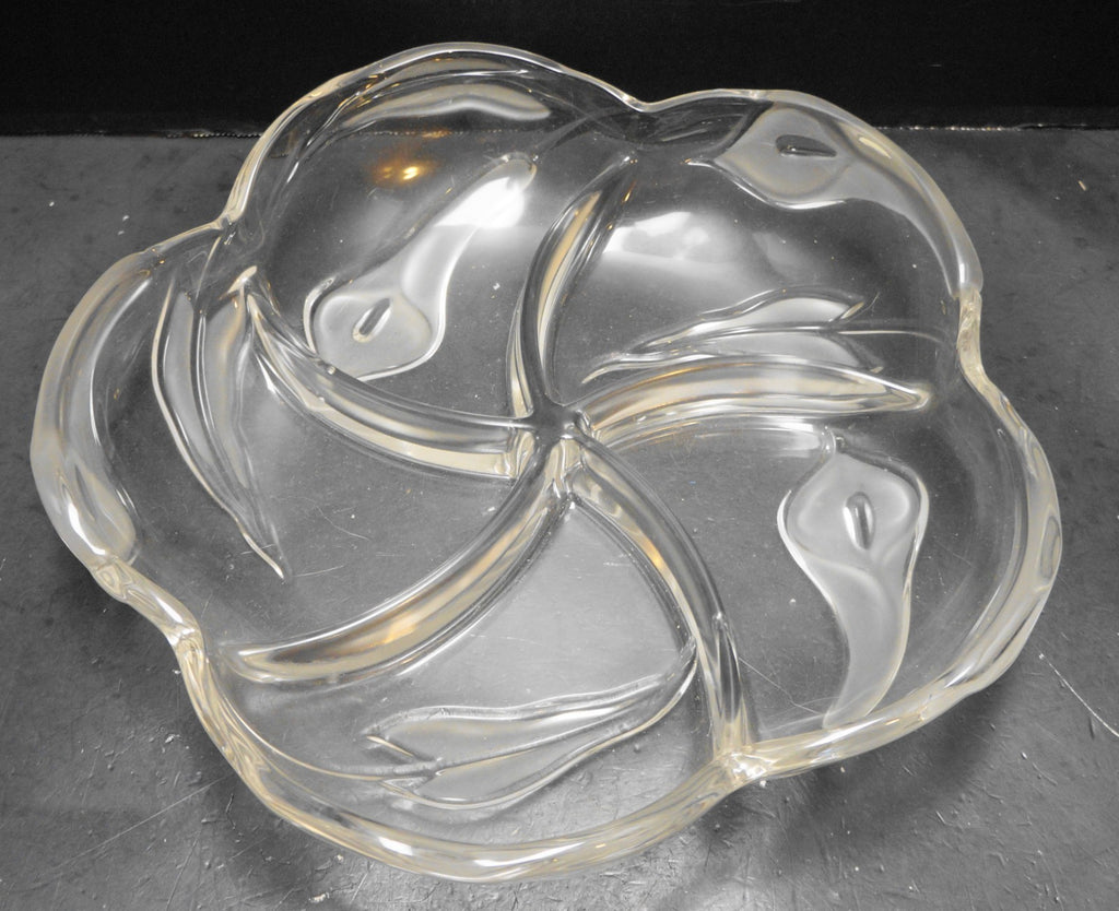Mikasa Flair Crystal Frosted Calla Lily Five Part Divided Relish