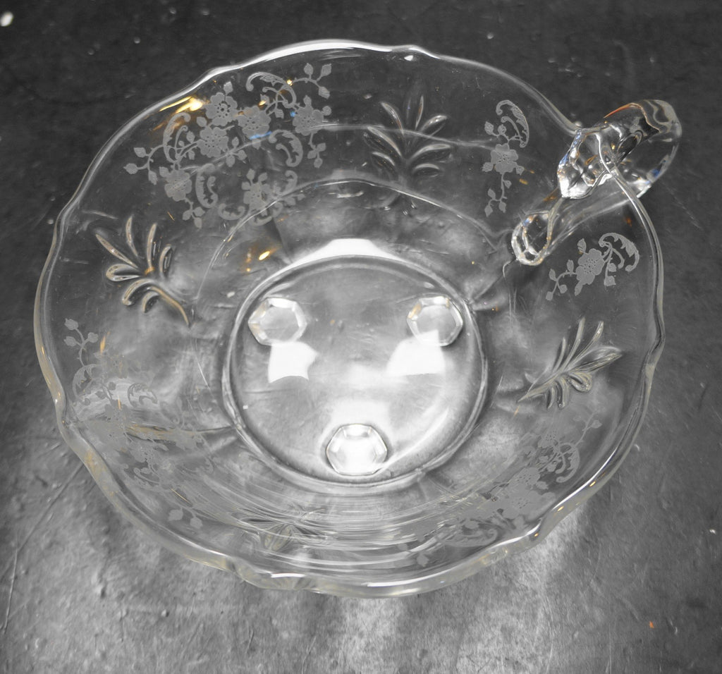 Fostoria Baroque Meadow Rose Etch Nappy Bowl