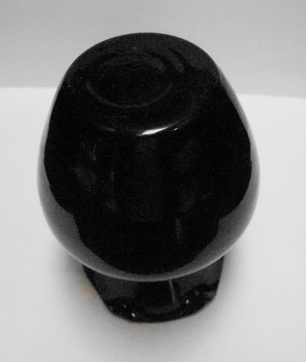 Black Amethyst Weston Westite Depression Glass Small Shoulder Vase Ruffle Crimpe