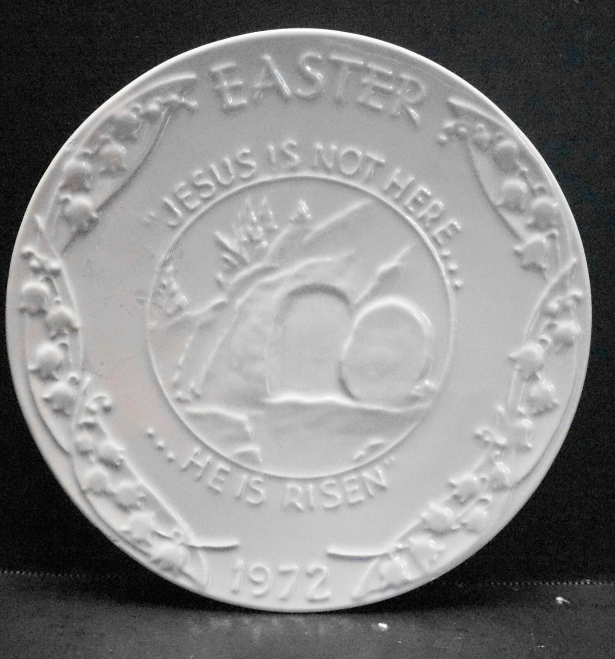 Frankoma Oral Roberts Assn Easter He is Not Here He is Risen Trivet 1972