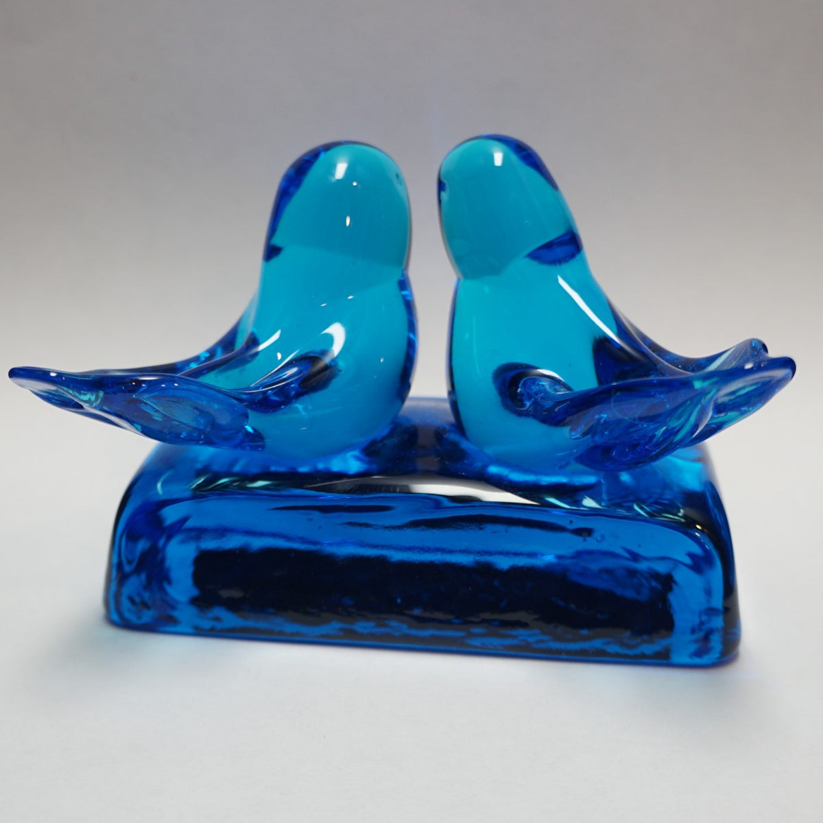 Bluebird of Happiness Double Lovebirds Marriage Wedding Paperweight Terra Studio