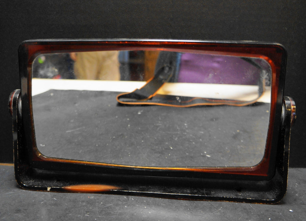 Vintage Magnifying Makeup Mirror Tilt Root Beer Lucite Hong Kong