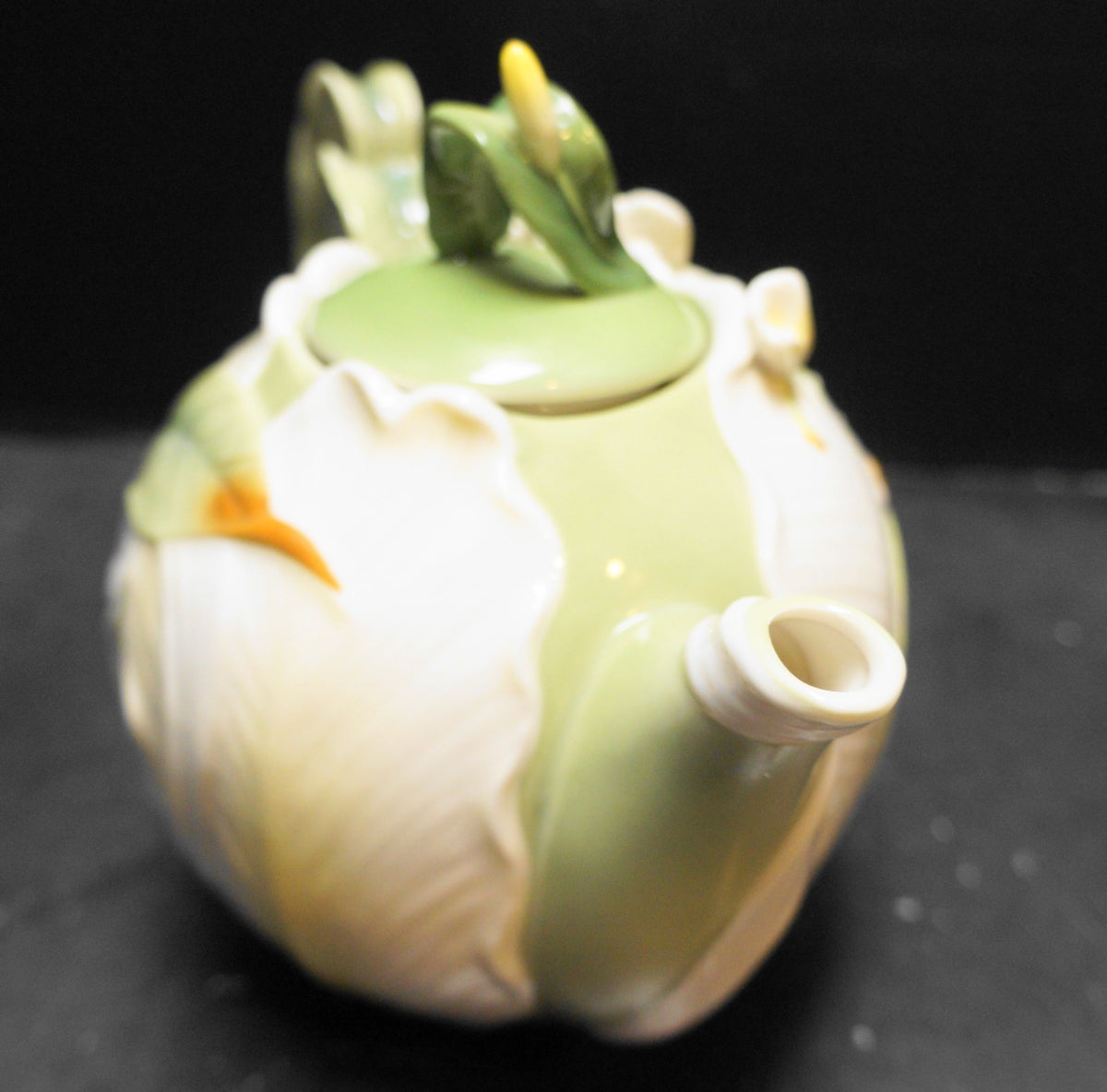 Pier 1 Ginger Lily Teapot Hand Painted Porcelain