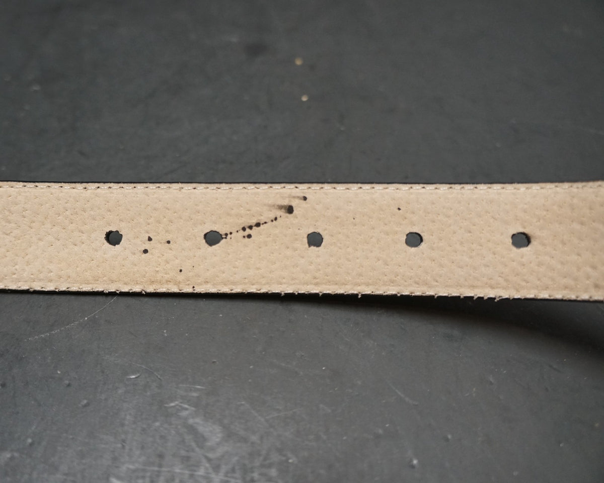 Field Manor Black Leather Belt Made in Taiwan XL