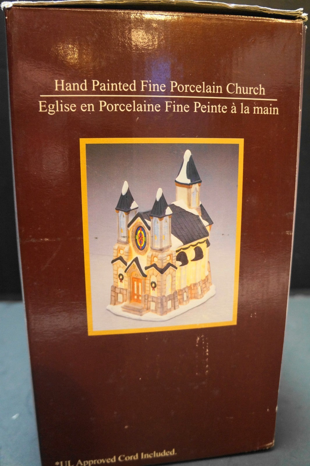 Galleria Fine Porcelain Hand Painted Christmas Village Church Lamp