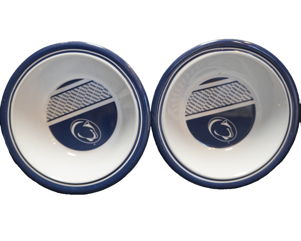 Penn State PSU Nittany Lions Melamine Cereal Snack Bowls Pair