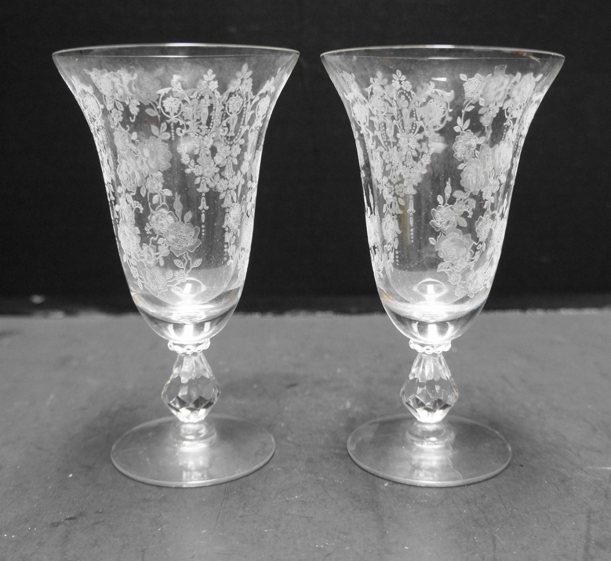 TIffin Franciscan Cherokee Rose Juices Pair 5 1/4"