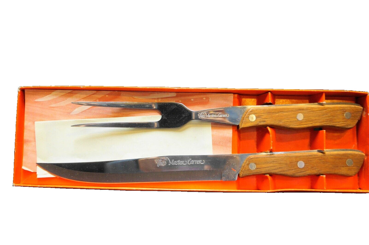 Frontier Forge The Master Carver Knife Fork Set in Box