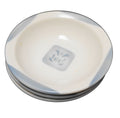 Syracuse Cadet Fruit Dessert Sauce Bowls Set of 3 Airbrushed Gray Blue Tulip