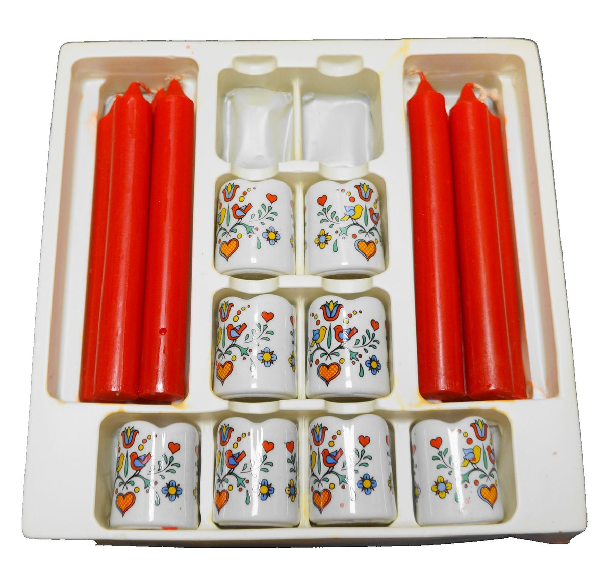 Bavarian Village Light of the Party Porcelain Candle Holders Tapers Set