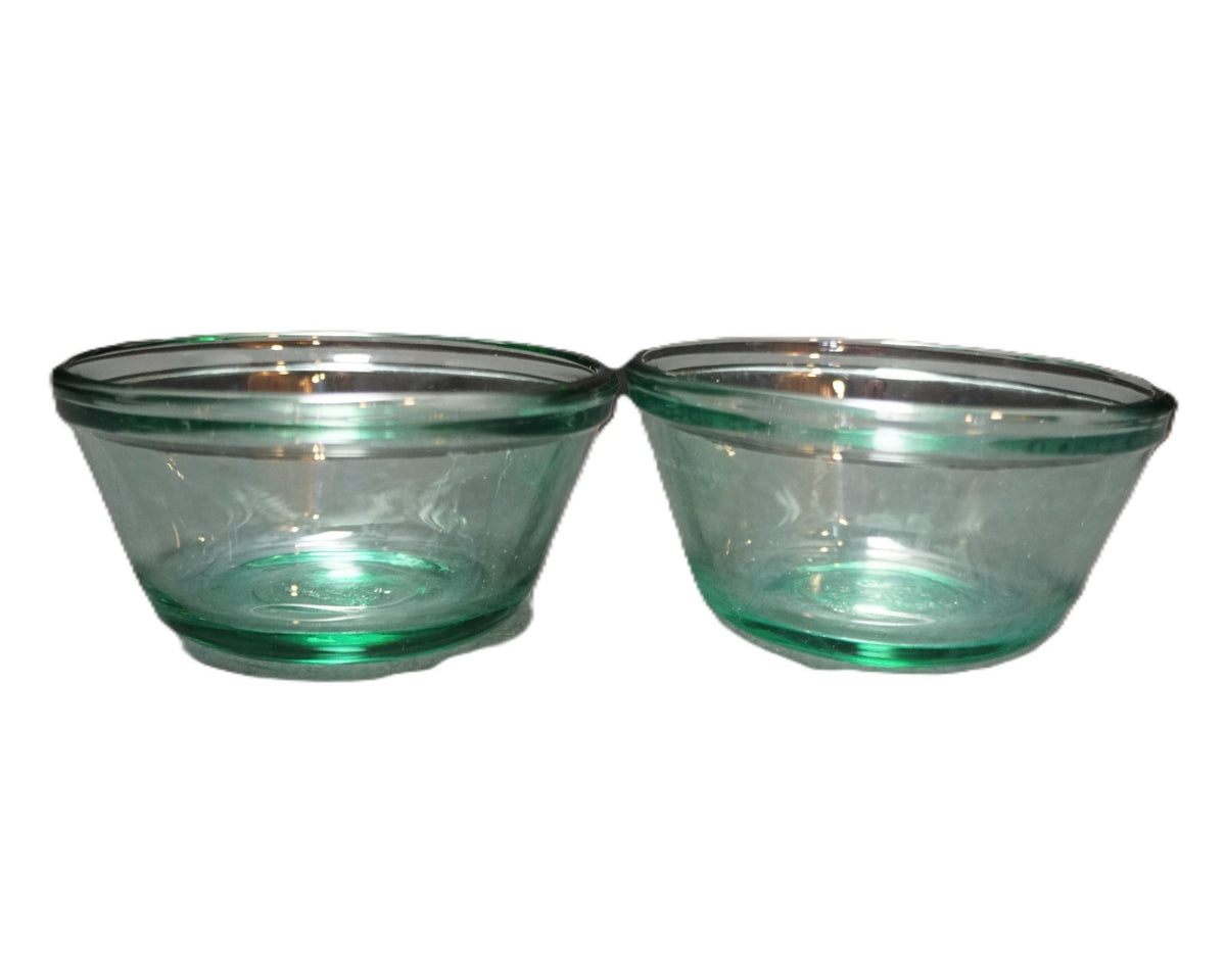 Anchor Hocking Oven Basics Green Custard Cups Pair