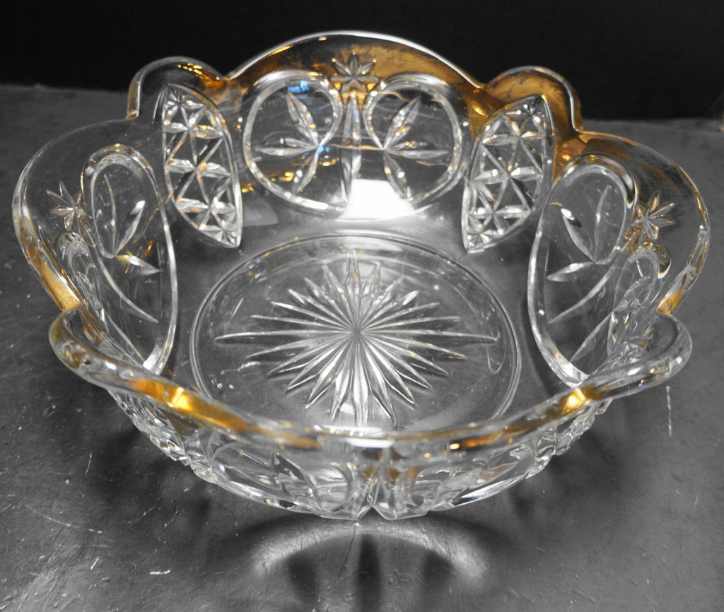 New Martinsville Leaf and Star Berry Bowl Set 7 Pieces EAPG