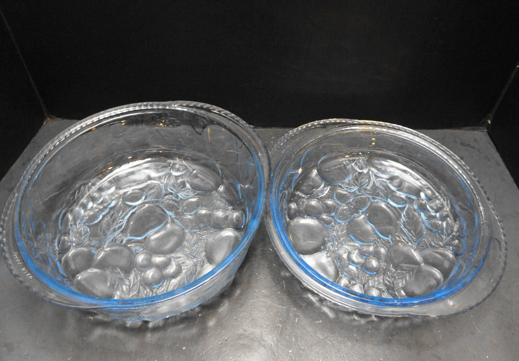 Libbey Orchard Light Blue 3 Quart Covered Dome Lid Casserole