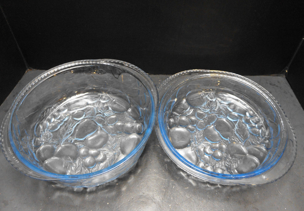 Libbey Orchard Light Blue 3 Quart Covered Dome Lid Casserole