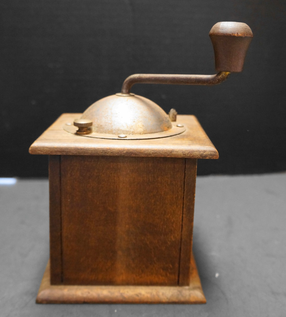 Vintage Wooden Hand Crank Coffee Grinder