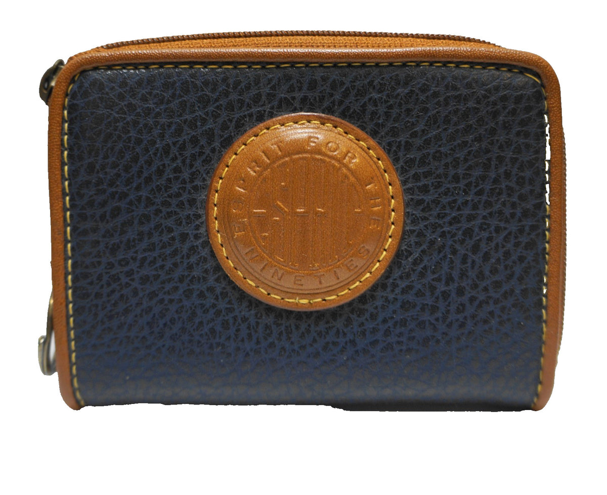 Navy Blue Esprit For The Nineties PVC Pebbled Wallet