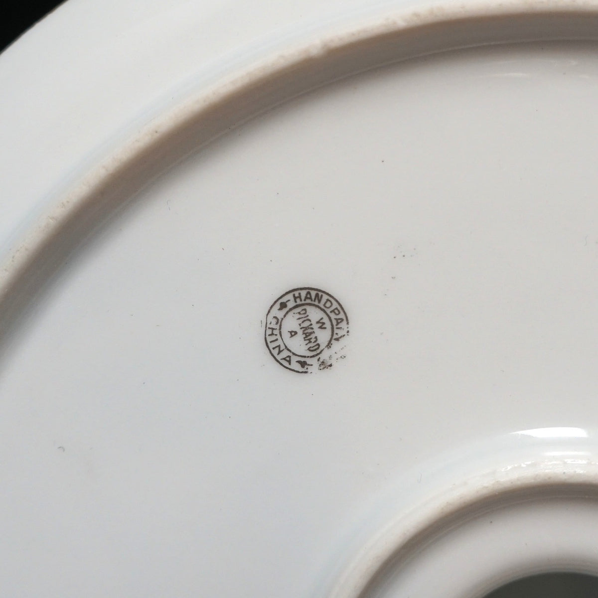 Pickard Decorated Tillowitz Porcelain Two Tier Pedestal Bowl Plate Cracker Tea Party Server