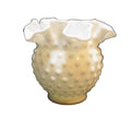 Fenton Hobnail Milk Glass #3854 4 1/2" Double Crimped Small Vase