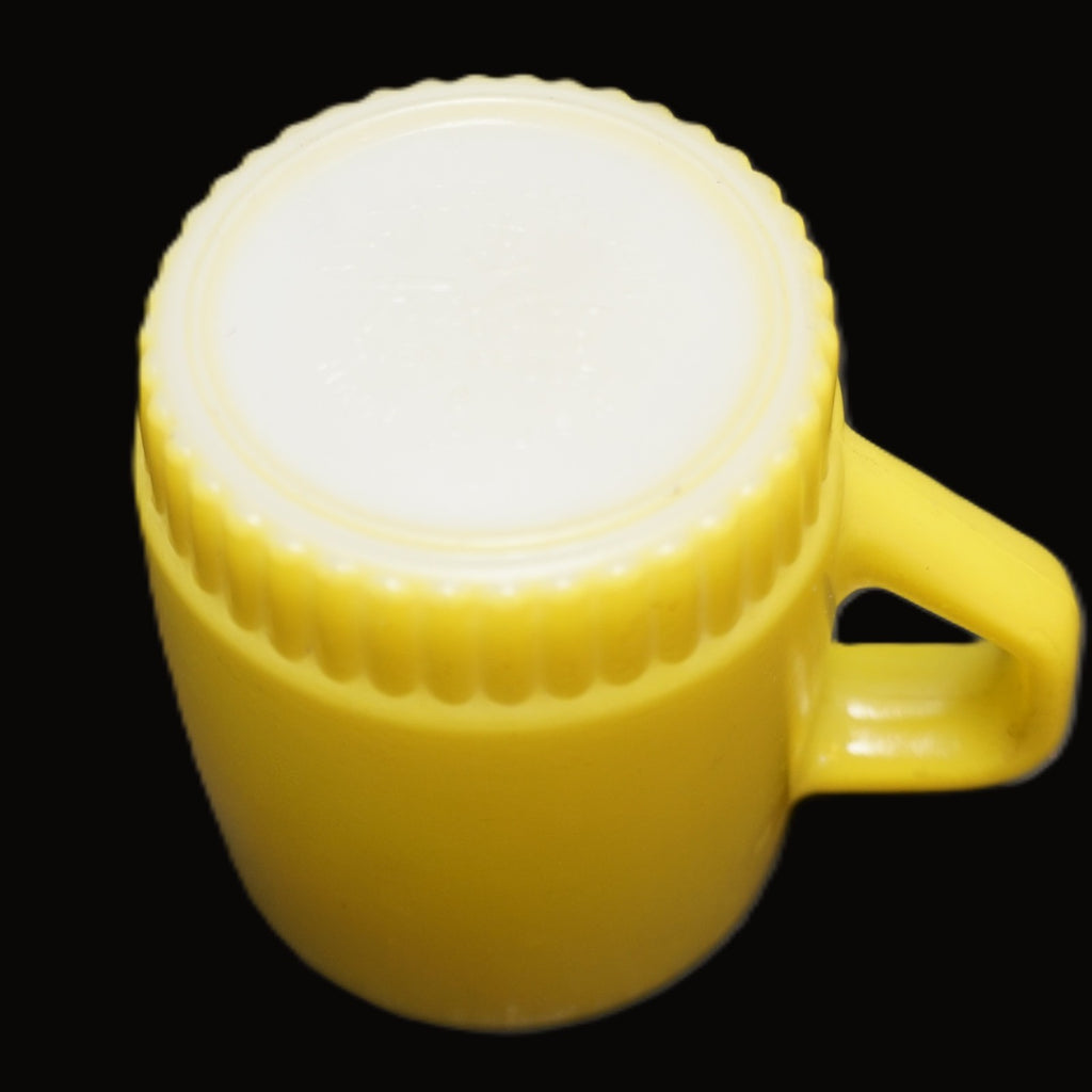 Fire King Bright Yellow Ribbed Base Stacking Mug